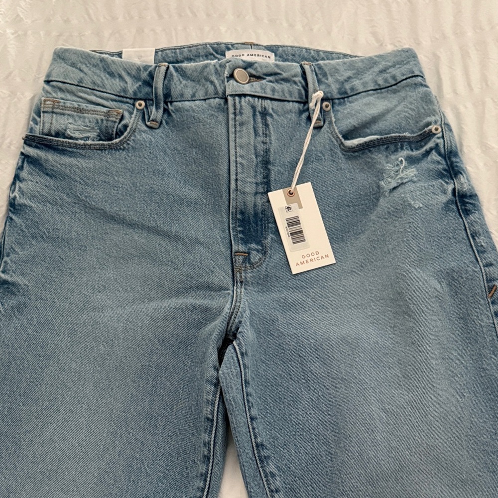 Good American High Rise Light Blue Jeans